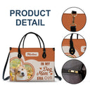 Custom Photo In My Dog Cat Mom Era - Gift For Dog Mom, Cat Mom - Personalized Leather Bag