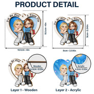 I Love You More - Personalized Suncatcher Ornament