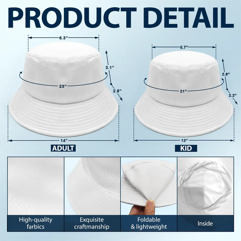 Baby Kid With Rainbow - Personalized Bucket Hat