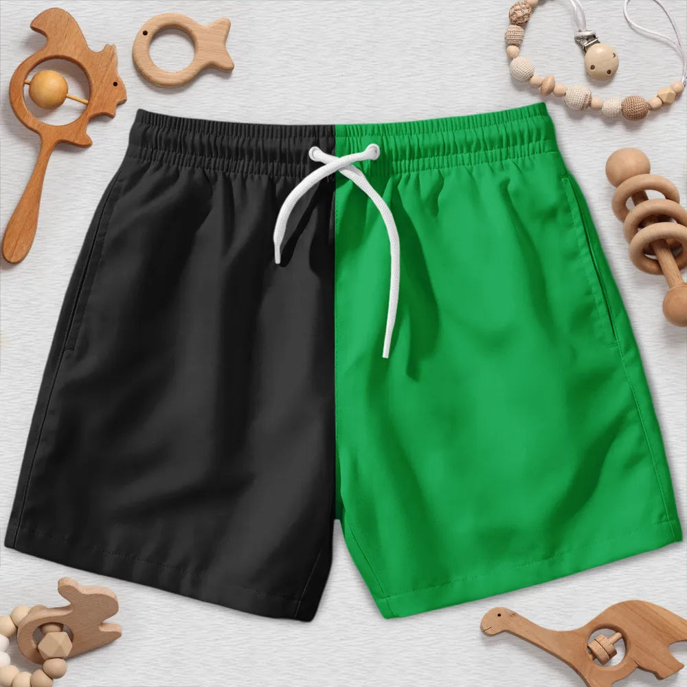Gift For Kids, Summer, Football (Soccer), Proud, Summer Soccer Games, Icon, Custom Text - Half And Half Flag Summer Soccer Games - Personalized Kids Clothing Set