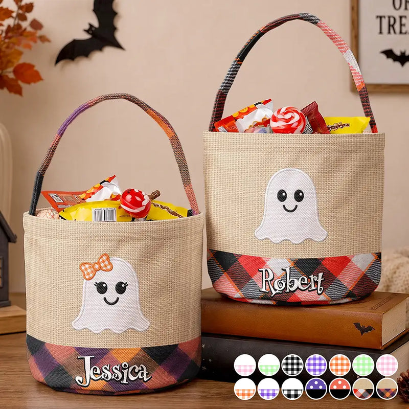 Adorable,Halloween,Gift For Kids,Icon - Halloween Boo Crew - Personalized Trick Or Treat Bag