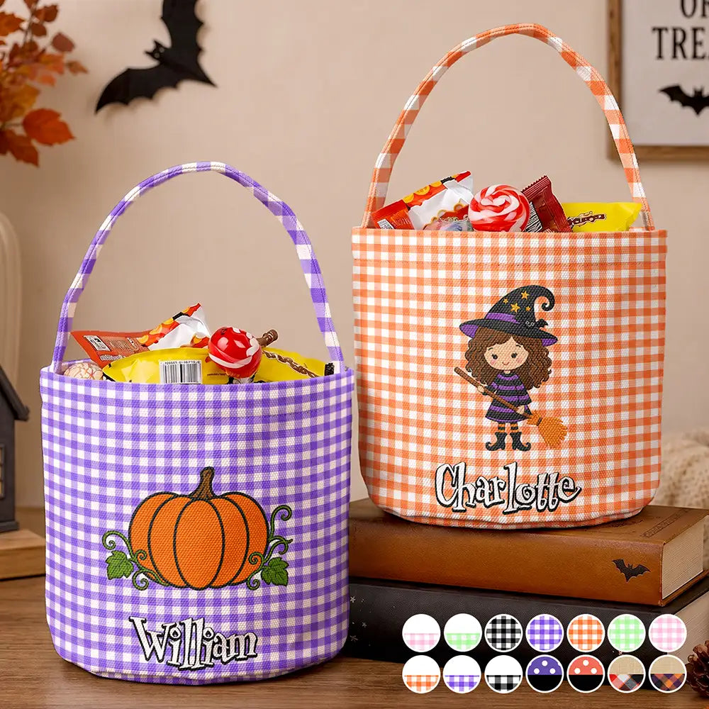 Adorable,Halloween,Gift For Kids,Icon - Halloween Boo Crew - Personalized Trick Or Treat Bag