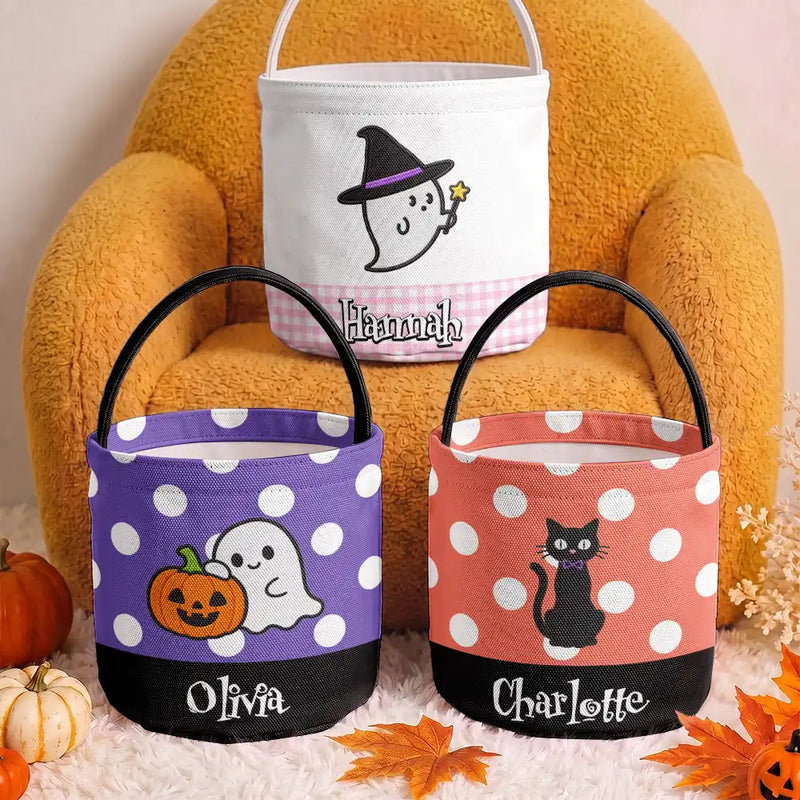 Adorable,Halloween,Gift For Kids,Icon - Halloween Boo Crew - Personalized Trick Or Treat Bag