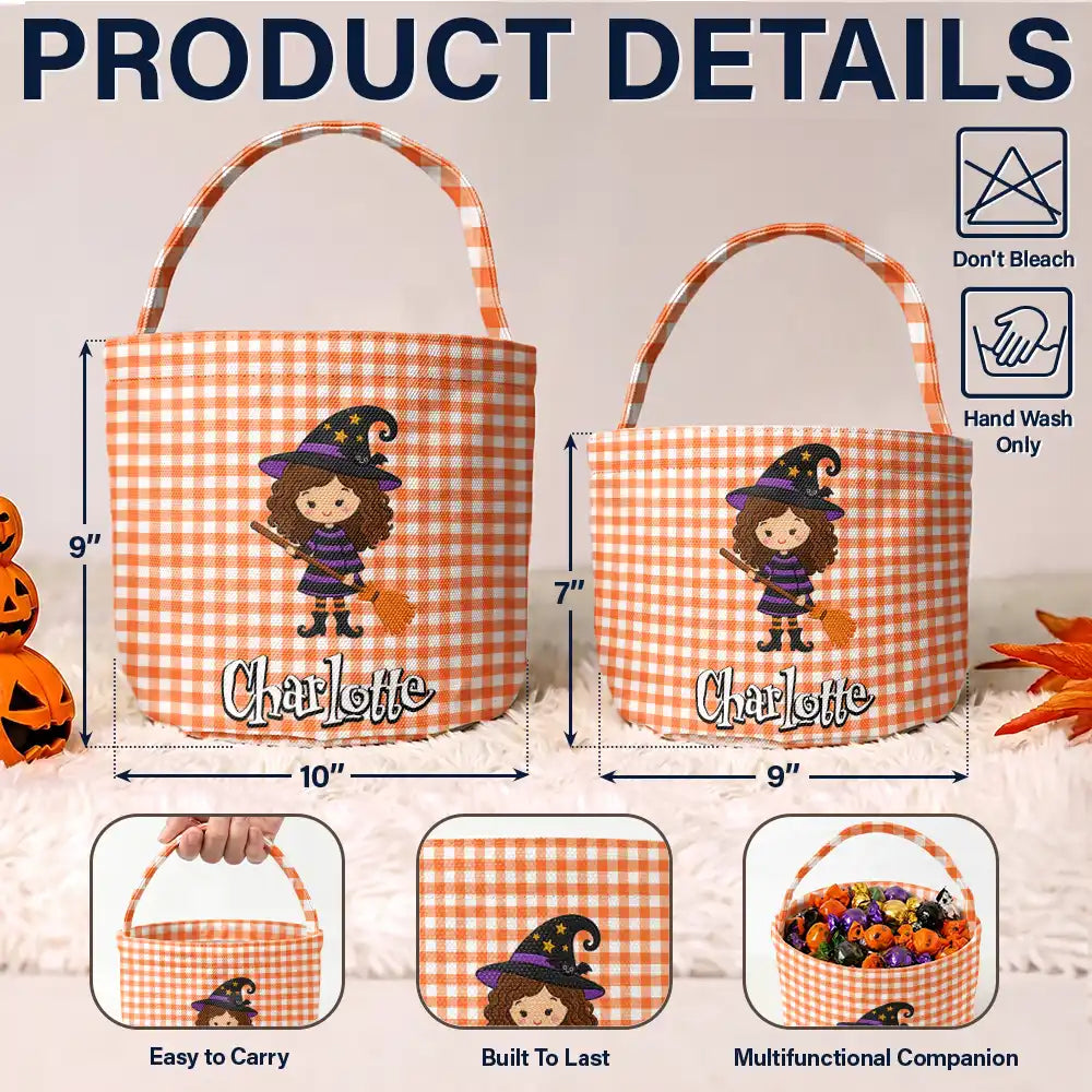 Adorable,Halloween,Gift For Kids,Icon - Halloween Boo Crew - Personalized Trick Or Treat Bag