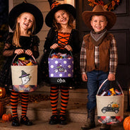 Adorable,Halloween,Gift For Kids,Icon - Halloween Boo Crew - Personalized Trick Or Treat Bag