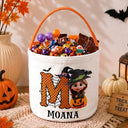 Adorable,Halloween,Gift For Kids,Vector - Halloween Cartoon Kid - Personalized Trick Or Treat Bag