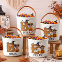 Adorable,Halloween,Gift For Kids,Vector - Halloween Cartoon Kid - Personalized Trick Or Treat Bag