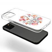 Gift For Mother,Gift For Grandma,Gift For Women,Love - Hand In Hand Birth Flower Grandma Mom - Personalized Clear Phone Case