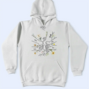 Gift For Mother,Gift For Grandma,Love - Hand In Hand Birth Flower Mom Kid Nana Grandkid - Personalized T Shirt