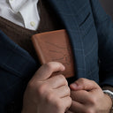 Gift For Father,Gift For Grandpa - Hand In Hand Grandpa Will Always Protect Grandkid - Personalized Engraved Leather Wallet