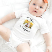 Memorial, Pregnant Mom, New Mom, New Dad, New baby, Parents - Hand Picked For Earth By My Grandpa Grandma - Personalized Baby Onesie