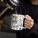Gift For Father,Dad,Children - Hand Puch Best Farter I Mean Father - 3D Inflated Effect Printed Mug, Personalized White Edge-to-Edge Mug