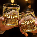Dad - Sons,Gift For Son,Non-Eng,Icon,Inspirational - Hand Punch To My Son - Personalized Whiskey Glass