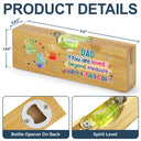 Gift For Father,Gift For Grandpa,Top Market,Icon,Grateful - Handprints Pawprints You Are Loved Beyond Measure - Personalized Bottle Opener Wood Level