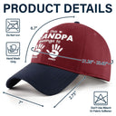 Gift For Father,Gift For Grandpa,Happy,Icon - Handprints This Papa Grandpa Belongs To - Personalized Embroidered Two Tone Cap