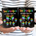 Gift For Couples,Gift For Husband,Gift For Wife,Gift For Boyfriend,Gift For Girlfriend,LGBT,Parents,Gift For Mother,Gift For Grandpa,Gift For Father,Grandpa - Grandkids,Dad - Children,Gift For Grandma,Mom - Children,Grandma - Grandkids,Dog Lovers,Dog Mom,Dog Dad,Dog Couple,Cat Lovers,Cat Mom,Cat Dad,Cat Couple,Pet Lovers,Pet Mom,Pet Dad,Pet Couple,Family,Love - Handprints Two Are Better Than One - Personalized Black Mug