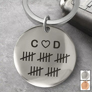 Wedding Anniversary, Gift For Couples, Gift For Husband, Gift For Wife, Happy - Happy 25th Anniversary, Silver Anniversary - Personalized Keyring