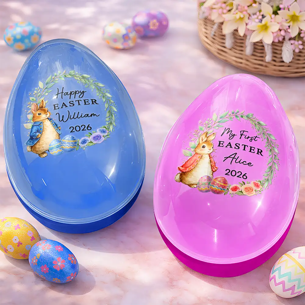 Happy Easter Adorable Bunny - Personalized Fillable Egg