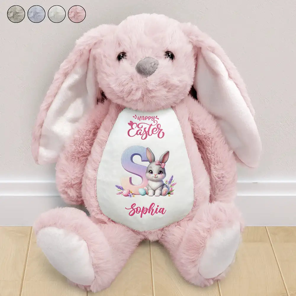 Happy Easter Bunny Alphabet Letters - Personalized Soft Toy Bunny