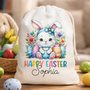 Grandpa - Grandkids,Gift For Kids,Grandma - Grandkids,Gift For Grandkids,Dad - Children,Mom - Children,Easter,Happy - Happy Easter Watercolor Bunny - Personalized Favor Bag