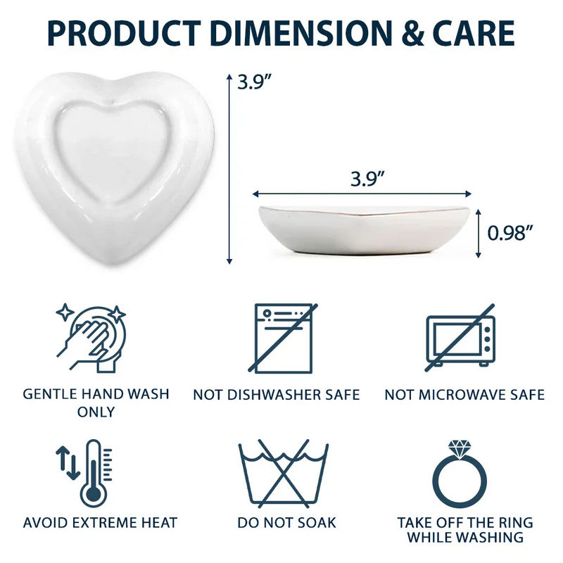 Gift For Women,Gift For Mother,Gift For Grandma,Love - 3D Metal Effect Birth Month Flowers Grandmas Moms Garden - Personalized Heart Ring Dish