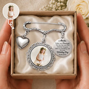 Sentimental, Custom Photo, Gift For Yourself, Wedding, Upload Full Photo - Here Is Something Old For Your Wedding Day - Personalized Lapel Pin