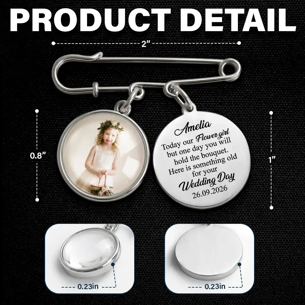 Sentimental, Custom Photo, Gift For Yourself, Wedding, Upload Full Photo - Here Is Something Old For Your Wedding Day - Personalized Lapel Pin