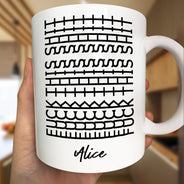 Gift For Colleagues,Christmas,Sarcastic,Custom Text - Hidden Message Mentally Off The Clock For Coworkers, Best Friends Christmas, White Elephant Gag Gifts - Personalized Mug