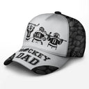 Gift For Father,Gift For Grandpa,Hockey,Non-Eng,Icon,Confident - Hockey Dad Papa Kids Backside Line Art - Personalized Classic Cap