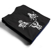 Gift For Father,Gift For Grandpa,Hockey,Non-Eng,Icon,Confident - Hockey Dad Papa Kids Backside Line Art - Personalized T Shirt