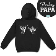 Gift For Father,Gift For Grandpa,Hockey,Non-Eng,Icon,Confident - Hockey Dad Papa Kids Backside Line Art - Personalized T Shirt