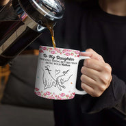 Gift For Daughter,Mom - Daughters (Adult),Grandma - Grandkids,Love,Icon - Holding Hand Watching You Be A Mom - Personalized White Edge-to-Edge Mug