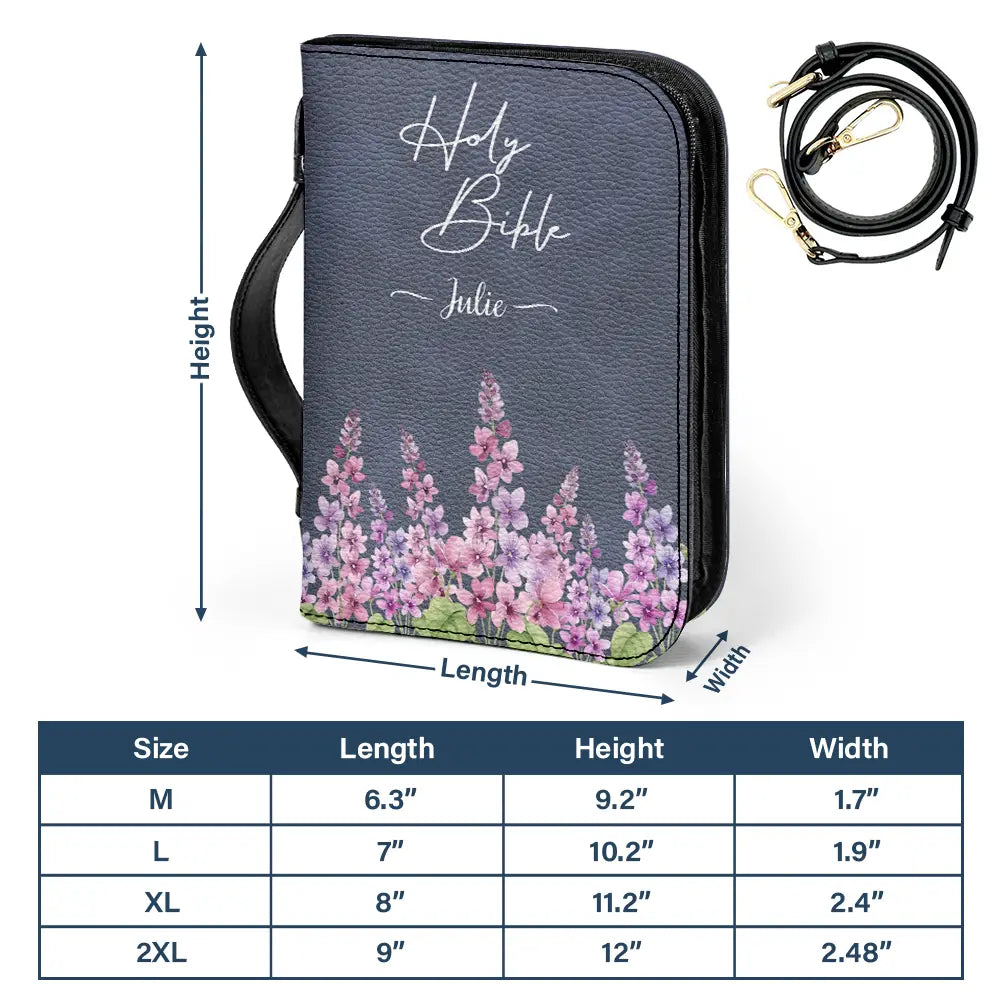 Christian,Gift For Women,Gift For Wife,Gift For Girlfriend,Gift For Yourself,Gift For Aunt,Gift For Mother,Gift For Grandma,Gift For Daughter,Gift For Sibling,Gift For Sisters,Gift For Bestie - Holy Bible With Birth Month Flower Garden - Personalized Bible Cover