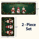 Top Market,Sentimental,Christmas,Grandparents,Icon - Home Sweet Grandma & Grandpa's, Snowman Family - Personalized Runner Rug