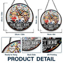 Parents,Family,Love,Happy - Home Sweet Home Family - Personalized Stained Glass Window Hanging Suncatcher