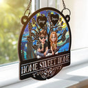 Parents,Family - Home Sweet Home Family - Personalized Window Hanging Suncatcher Ornament
