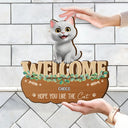 Pet Lovers,Happy - Hope You Like Dog Cat Pet Family 3D Effect - Personalized Custom Shaped Wood Sign