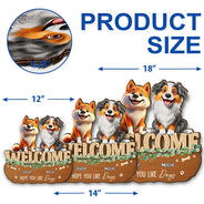 Pet Lovers,Happy - Hope You Like Dog Cat Pet Family 3D Effect - Personalized Custom Shaped Wood Sign