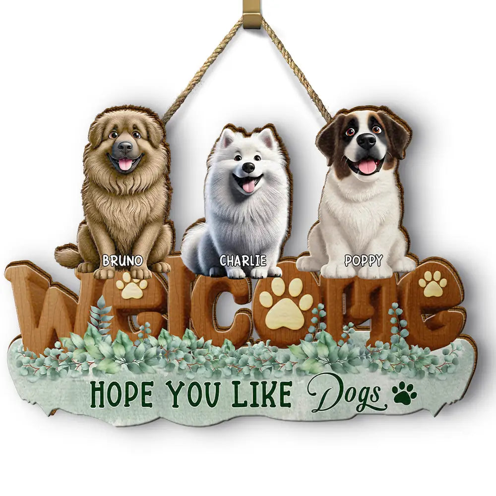 Hope You Like Dogs Sleeping 3D Dog - Personalized Custom Shaped Wood Sign