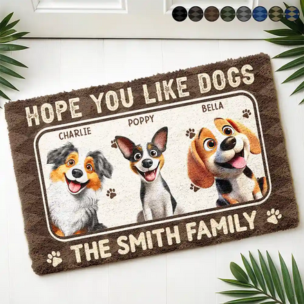 Hope You You Like Pets 3D Effect - Personalized Coconut Doormat