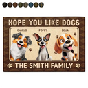 Pet Lovers,Pet Mom,Pet Dad,Dog Lovers,Dog Mom,Dog Dad,Cat Lovers,Cat Mom,Cat Dad,Family,Happy - Hope You You Like Pets 3D Effect - Personalized Doormat