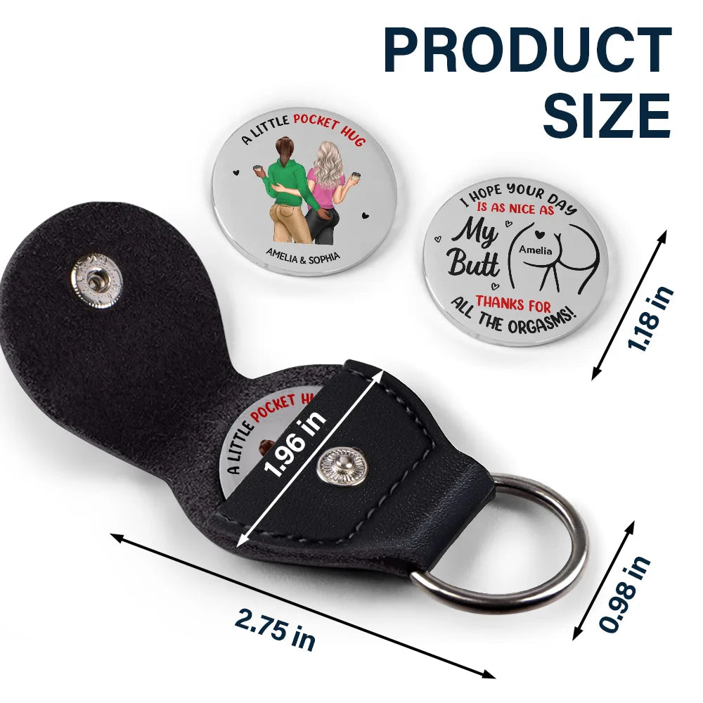 Gift For Couples,Gift For Wife,Gift For Girlfriend,Gift For Husband,Gift For Boyfriend - Hope Your Day Is As Nice As - Personalized Leather Pocket Hug