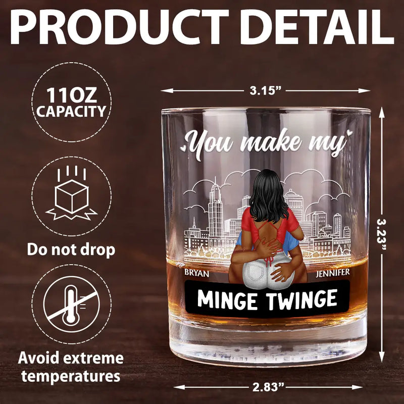 Gift For Couples,Funny,Gift For Husband - Hot Couple I Love Your Willy And You - Personalized Whiskey Glass