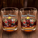 Camping,Campsite,Gift For Couples,Happy,Gift For Husband,Gift For Girlfriend,Gift For Boyfriend,Gift For Wife - Husband And Wife Camping Partners - Personalized Whiskey Glass