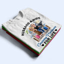 Gift For Couples,Old Couples,Gift For Husband,Gift For Wife,Gift For Boyfriend,Gift For Girlfriend,Cruising,Happy,Vector,Romantic - Husband And Wife Cruising Partners For Life 3D Effect Couple - Personalized T Shirt