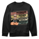 Gift For Father,Happy,Family - Husband Father Grandpa Legend - Personalized T Shirt