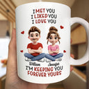 Gift For Couples, Gift For Women, Gift For Men ,Gift For Husban d,Gift For Wife, Gift For Girlfriend, Gift For Boyfriend ,Top Market, Old Couples, Love - I Met You Liked You Love You Keeping You 3D Effect Couple - Personalized Mug
