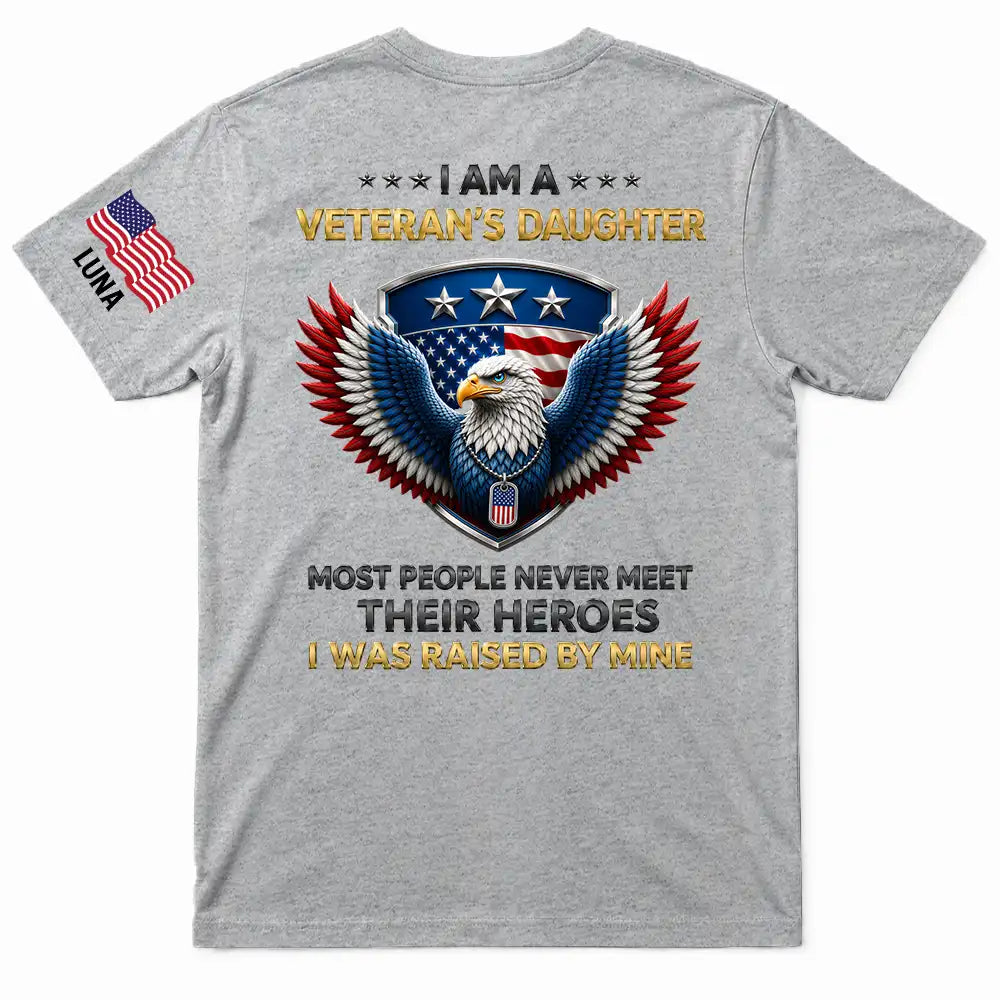 Veteran,Gift For Son,Gift For Men,America 250th,Independence Day,Gift For Yourself,Happy,Proud - I Am A Veteran’s Son Daughter - Personalized T Shirt