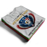 Veteran,Gift For Son,Gift For Men,America 250th,Independence Day,Gift For Yourself,Happy,Proud - I Am A Veteran’s Son Daughter - Personalized T Shirt