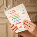 Gift For Yourself, Gift For Women, Gift For Men, Happy, Gift For Daughter, Gift For Bestie - I Am Affirmations - Personalized Hardcover Journal